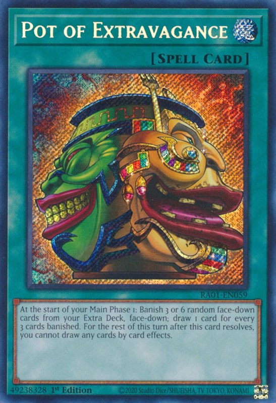 Pot of Extravagance [RA01-EN059] Secret Rare | Kessel Run Games Inc. 