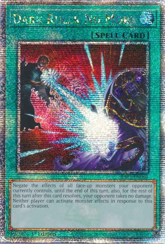 Dark Ruler No More [RA01-EN060] Quarter Century Secret Rare | Kessel Run Games Inc. 