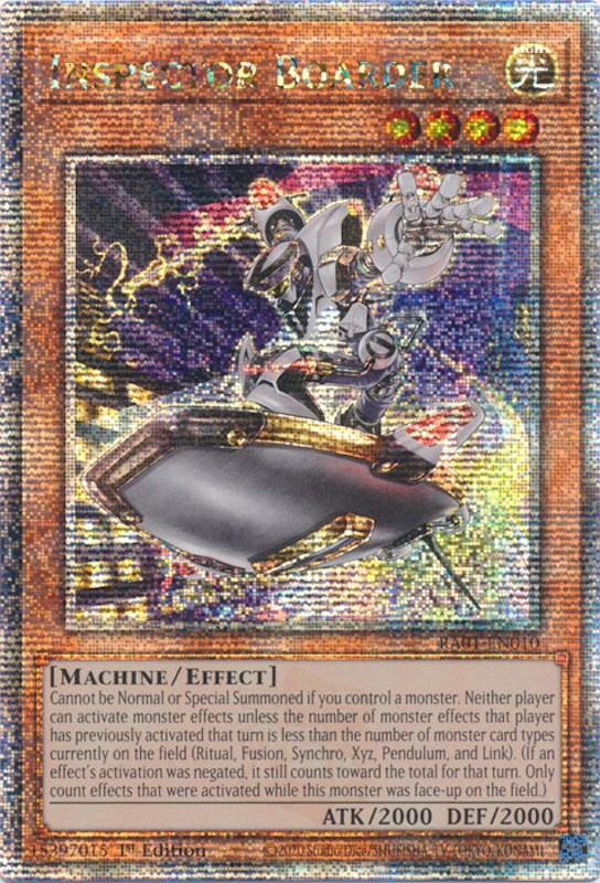 Inspector Boarder [RA01-EN010] Quarter Century Secret Rare | Kessel Run Games Inc. 