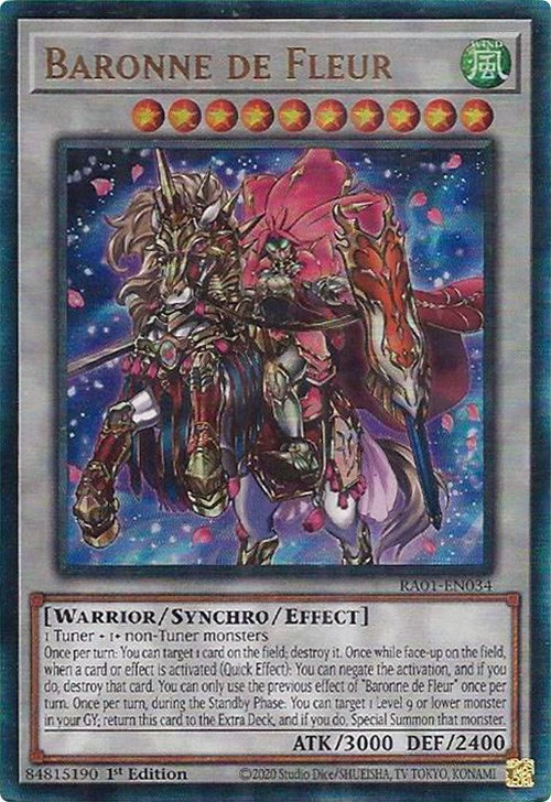 Baronne de Fleur [RA01-EN034] Prismatic Ultimate Rare | Kessel Run Games Inc. 