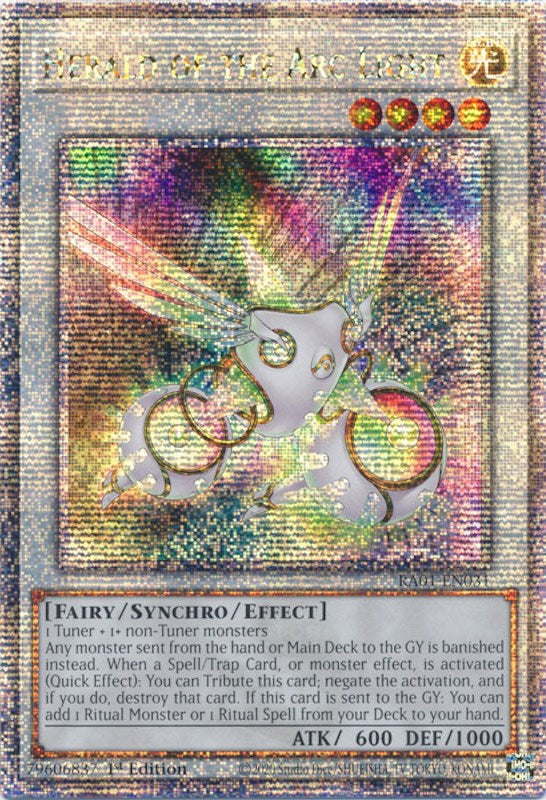 Herald of the Arc Light [RA01-EN031] Quarter Century Secret Rare | Kessel Run Games Inc. 