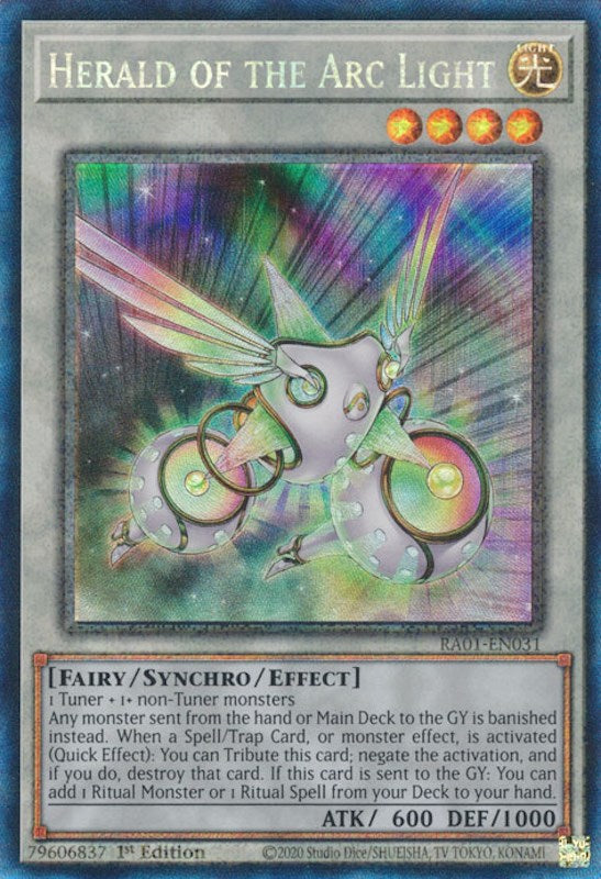 Herald of the Arc Light [RA01-EN031] Prismatic Collector's Rare | Kessel Run Games Inc. 