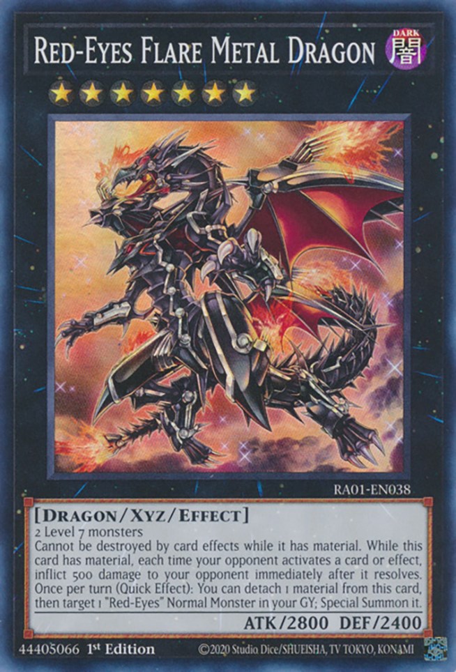 Red-Eyes Flare Metal Dragon [RA01-EN038] Super Rare | Kessel Run Games Inc. 