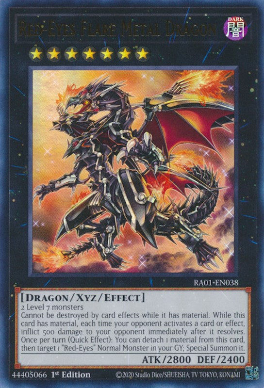 Red-Eyes Flare Metal Dragon [RA01-EN038] Ultra Rare | Kessel Run Games Inc. 