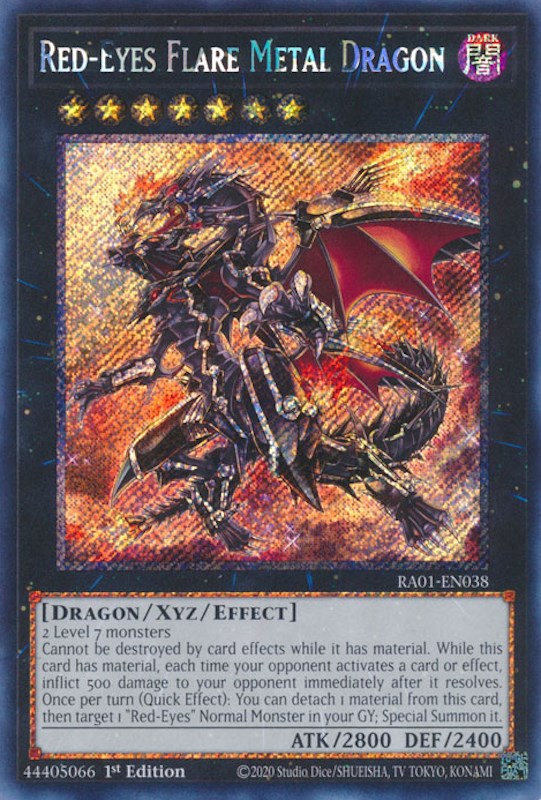 Red-Eyes Flare Metal Dragon [RA01-EN038] Platinum Secret Rare | Kessel Run Games Inc. 