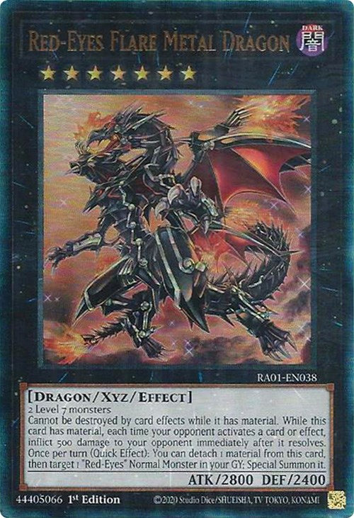 Red-Eyes Flare Metal Dragon [RA01-EN038] Prismatic Ultimate Rare | Kessel Run Games Inc. 