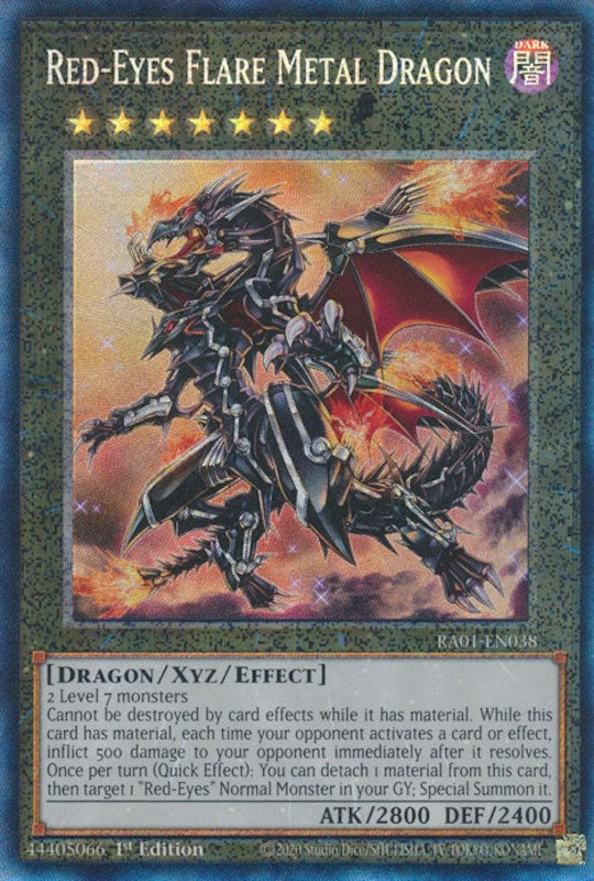 Red-Eyes Flare Metal Dragon [RA01-EN038] Prismatic Collector's Rare | Kessel Run Games Inc. 