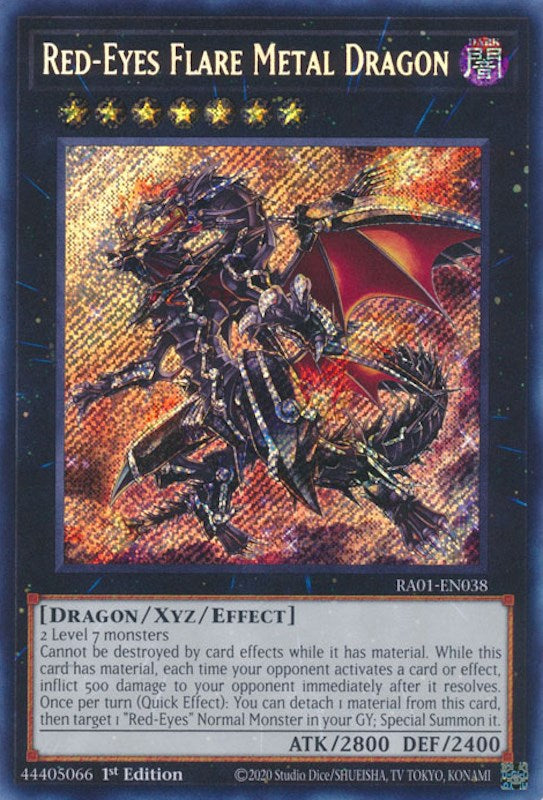 Red-Eyes Flare Metal Dragon [RA01-EN038] Secret Rare | Kessel Run Games Inc. 