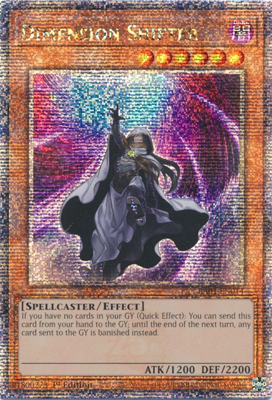 Dimension Shifter [RA01-EN014] Quarter Century Secret Rare | Kessel Run Games Inc. 