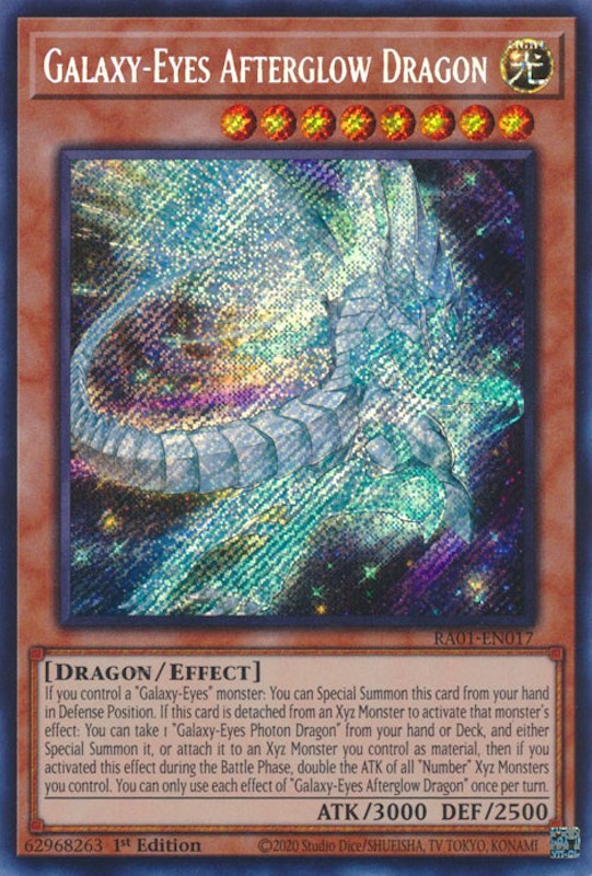 Galaxy-Eyes Afterglow Dragon [RA01-EN017] Secret Rare | Kessel Run Games Inc. 