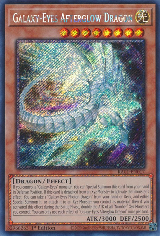 Galaxy-Eyes Afterglow Dragon [RA01-EN017] Platinum Secret Rare | Kessel Run Games Inc. 