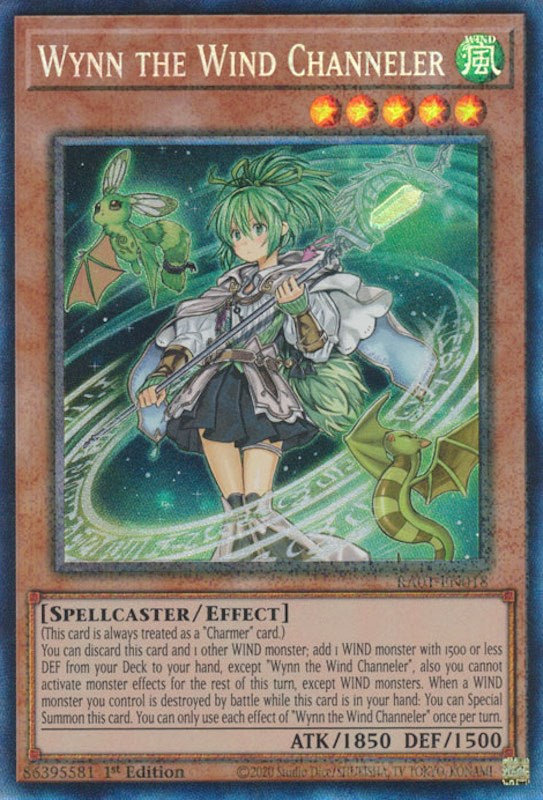 Wynn the Wind Channeler [RA01-EN018] Prismatic Collector's Rare | Kessel Run Games Inc. 