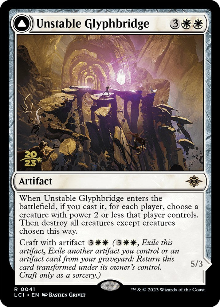 Unstable Glyphbridge // Sandswirl Wanderglyph [The Lost Caverns of Ixalan Prerelease Cards] | Kessel Run Games Inc. 