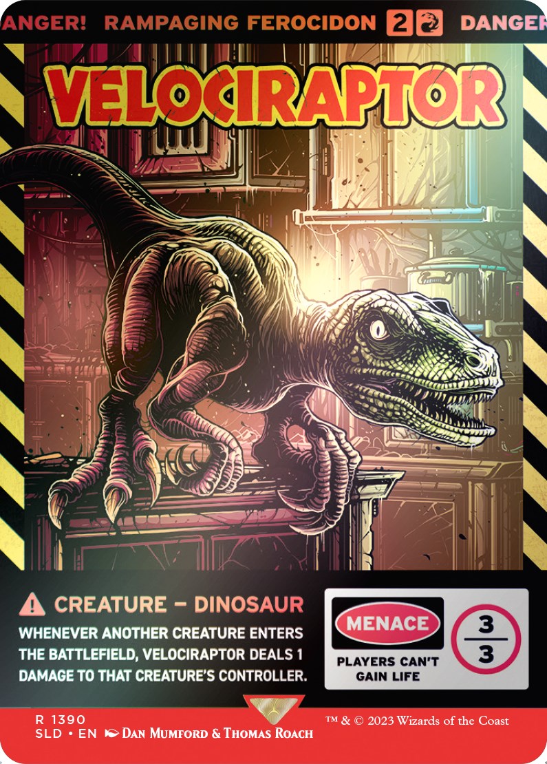 Velociraptor - Rampaging Ferocidon (Rainbow Foil) [Secret Lair Drop Series] | Kessel Run Games Inc. 