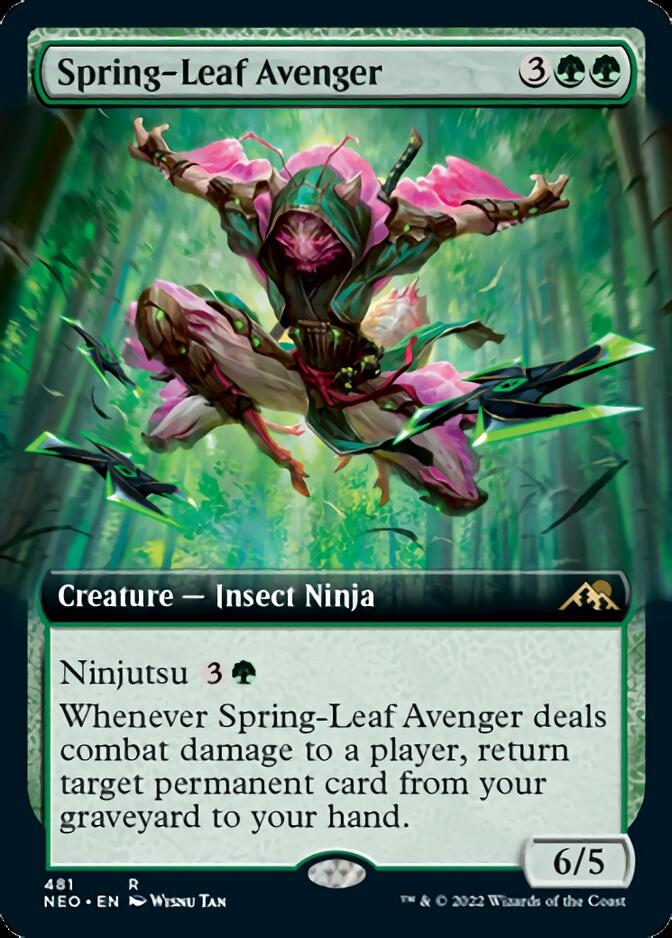 Spring-Leaf Avenger (Extended Art) [Kamigawa: Neon Dynasty] | Kessel Run Games Inc. 