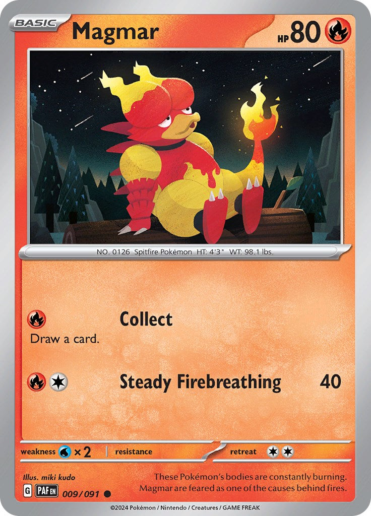 Magmar (009/091) [Scarlet & Violet: Paldean Fates] | Kessel Run Games Inc. 