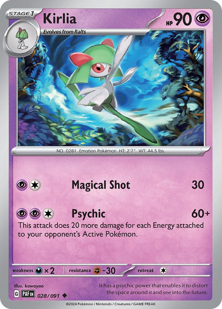 Kirlia (028/091) [Scarlet & Violet: Paldean Fates] | Kessel Run Games Inc. 