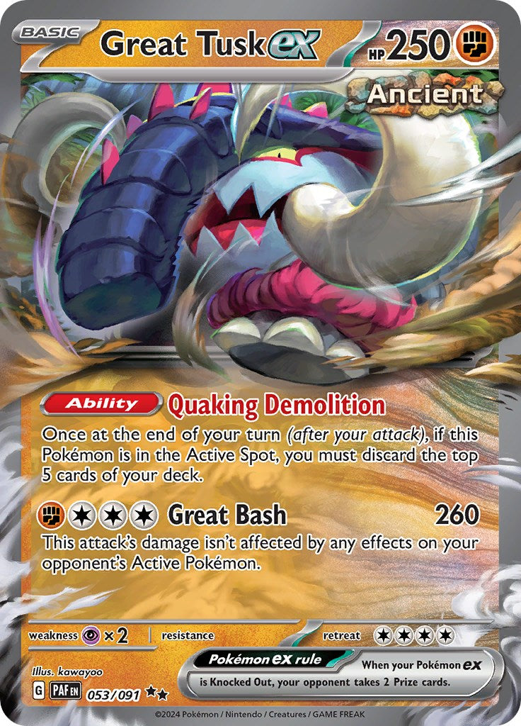 Great Tusk ex (053/091) [Scarlet & Violet: Paldean Fates] | Kessel Run Games Inc. 