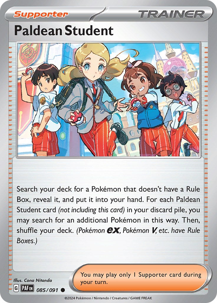 Paldean Student (085/091) [Scarlet & Violet: Paldean Fates] | Kessel Run Games Inc. 