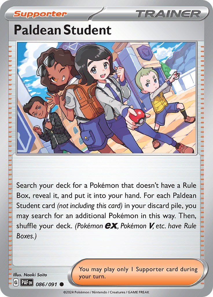 Paldean Student (086/091) [Scarlet & Violet: Paldean Fates] | Kessel Run Games Inc. 