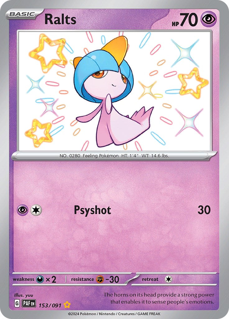 Ralts (153/091) [Scarlet & Violet: Paldean Fates] | Kessel Run Games Inc. 