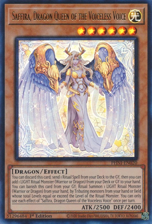Saffira, Dragon Queen of the Voiceless Voice [PHNI-EN020] Ultra Rare | Kessel Run Games Inc. 