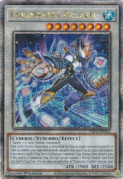 Enigmaster Packbit [PHNI-EN042] Quarter Century Secret Rare | Kessel Run Games Inc. 