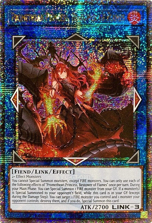 Promethean Princess, Bestower of Flames [PHNI-EN052] Quarter Century Secret Rare | Kessel Run Games Inc. 