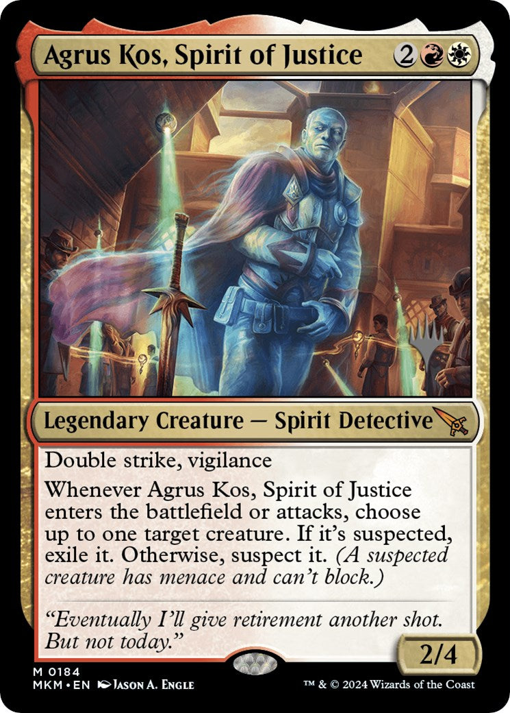 Agrus Kos, Spirit of Justice (Promo Pack) [Murders at Karlov Manor Promos] | Kessel Run Games Inc. 