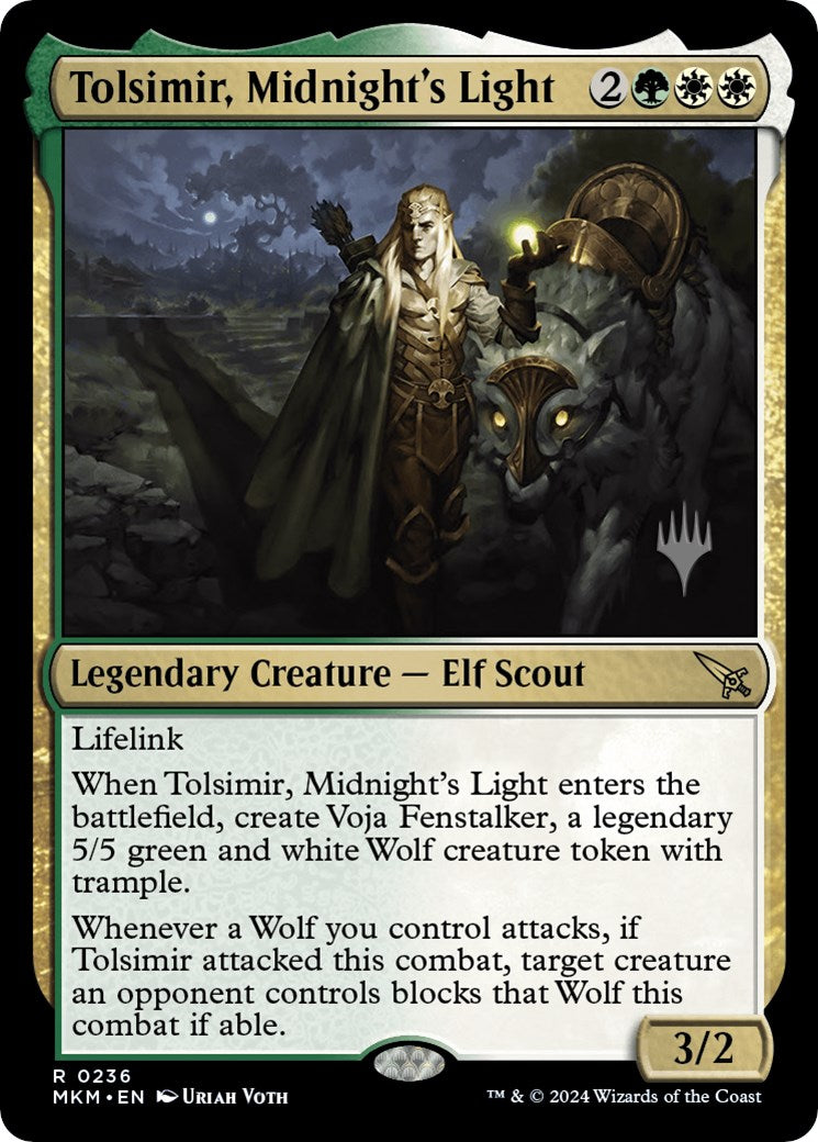 Tolsimir, Midnight's Light (Promo Pack) [Murders at Karlov Manor Promos] | Kessel Run Games Inc. 