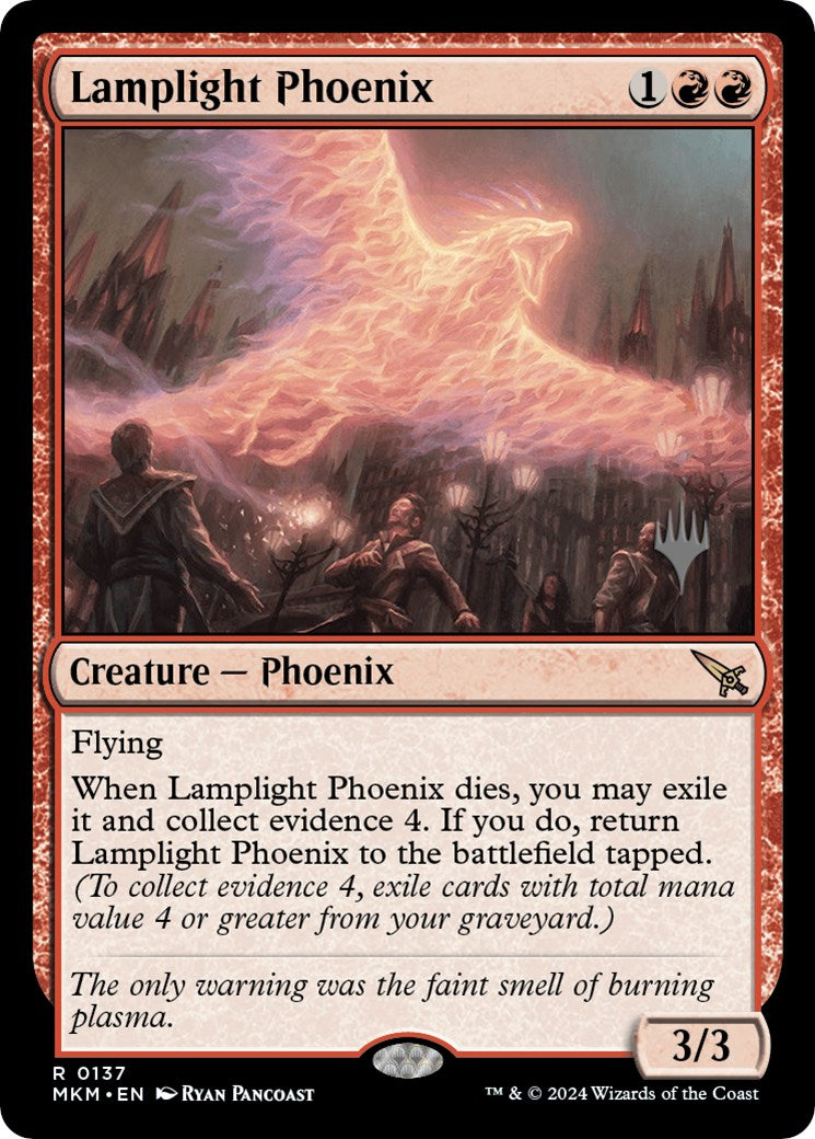 Lamplight Phoenix (Promo Pack) [Murders at Karlov Manor Promos] | Kessel Run Games Inc. 