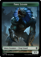 Storm Crow // Frog Lizard Double-Sided Token [Bloomburrow Commander Tokens] | Kessel Run Games Inc. 