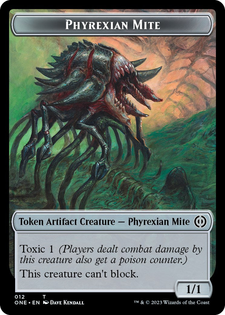 Phyrexian Mite (012) // Phyrexian Beast Double-Sided Token [Phyrexia: All Will Be One Tokens] | Kessel Run Games Inc. 