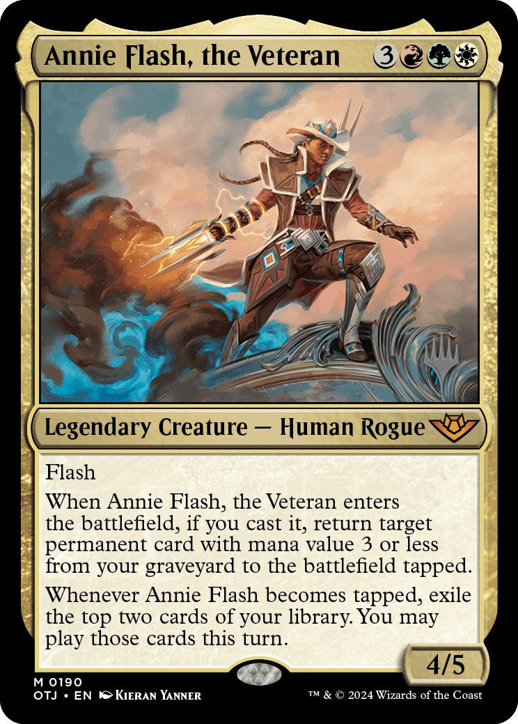 Annie Flash, the Veteran (Promo Pack) [Outlaws of Thunder Junction Promos] | Kessel Run Games Inc. 