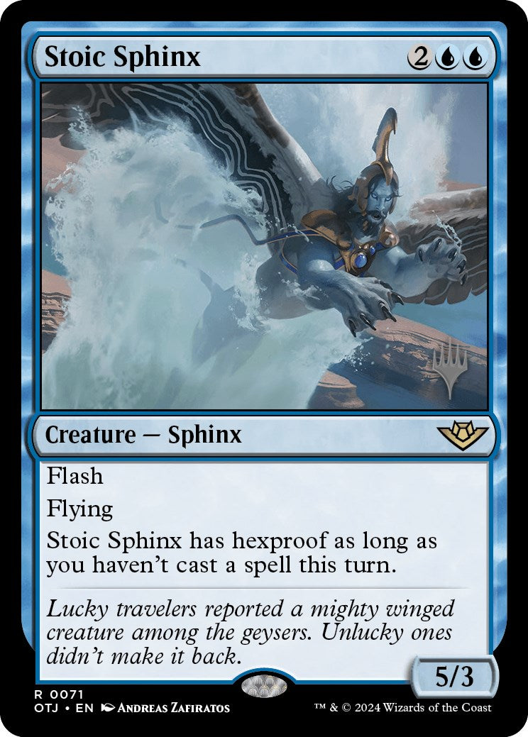 Stoic Sphinx (Promo Pack) [Outlaws of Thunder Junction Promos] | Kessel Run Games Inc. 