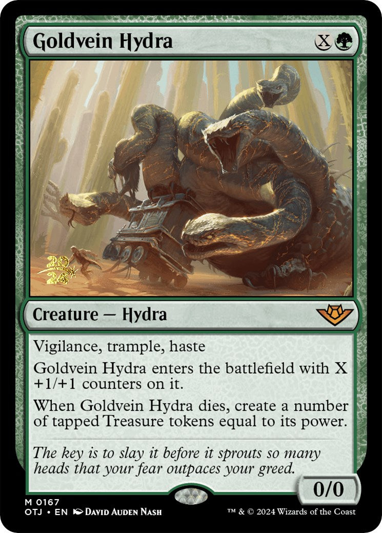Goldvein Hydra [Outlaws of Thunder Junction Prerelease Promos] | Kessel Run Games Inc. 