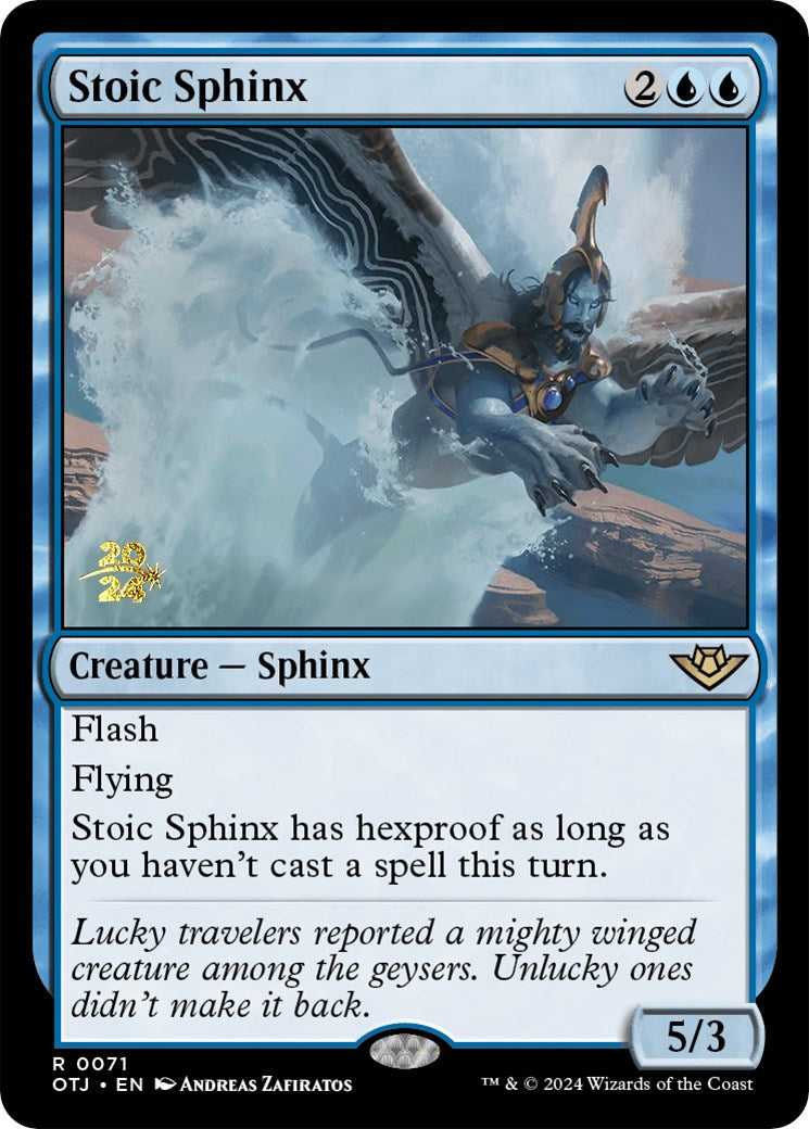 Stoic Sphinx [Outlaws of Thunder Junction Prerelease Promos] | Kessel Run Games Inc. 