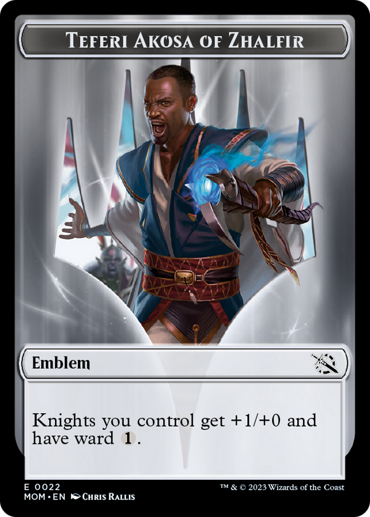 Teferi Akosa of Zhalfir Emblem [March of the Machine Tokens] | Kessel Run Games Inc. 