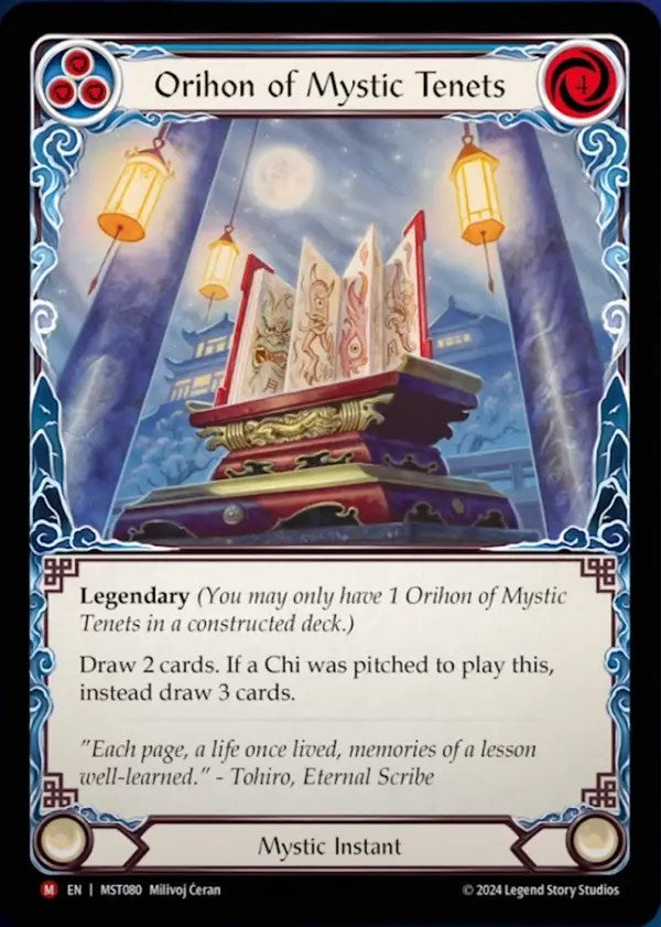 Orihon of Mystic Tenets [MST080] (Part the Mistveil)  Rainbow Foil | Kessel Run Games Inc. 