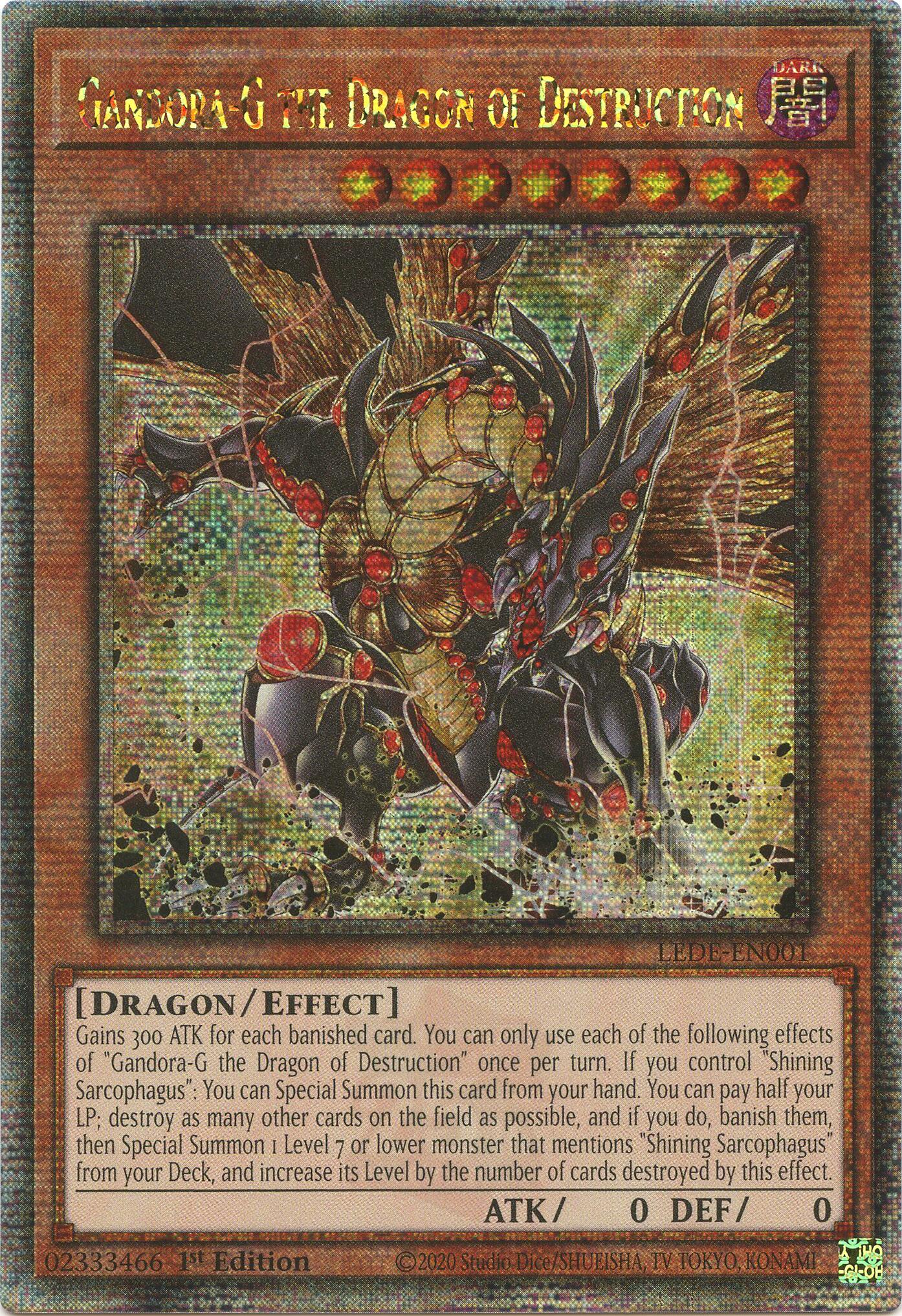 Gandora-G the Dragon of Destruction [LEDE-EN001] Quarter Century Secret Rare | Kessel Run Games Inc. 