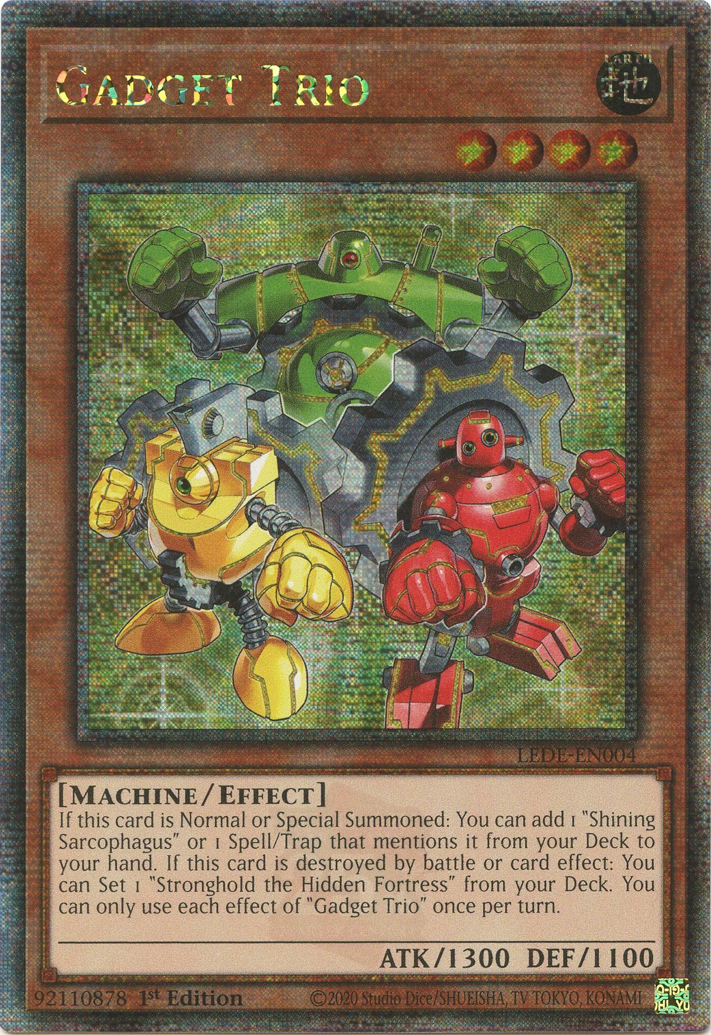 Gadget Trio [LEDE-EN004] Quarter Century Secret Rare | Kessel Run Games Inc. 