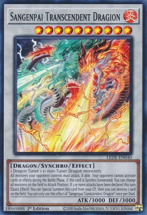 Sangenpai Transcendent Dragion [LEDE-EN040] Super Rare | Kessel Run Games Inc. 