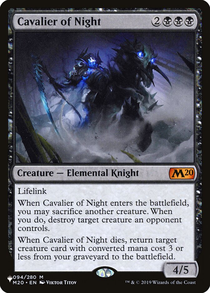 Cavalier of Night [The List] | Kessel Run Games Inc. 