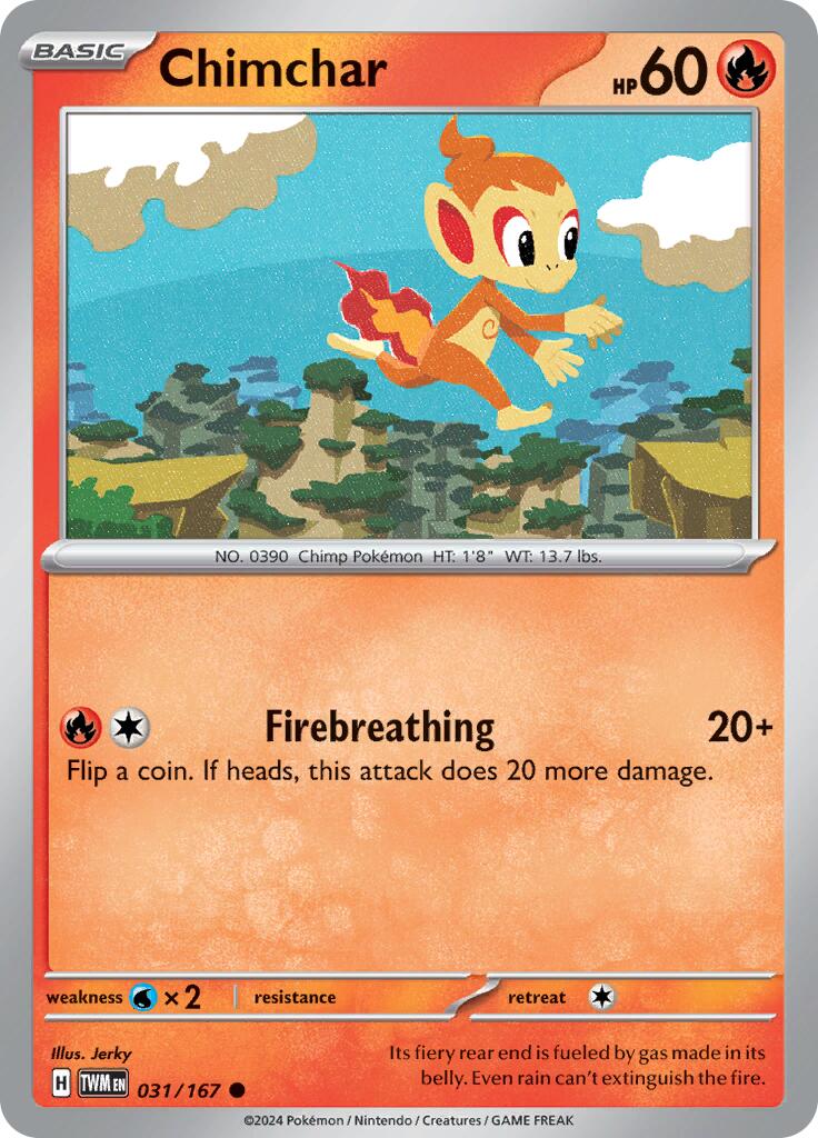 Chimchar (031/167) [Scarlet & Violet: Twilight Masquerade] | Kessel Run Games Inc. 