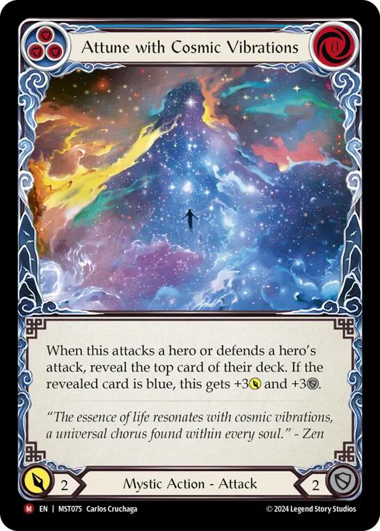 Attune with Cosmic Vibrations [MST075] (Part the Mistveil)  Rainbow Foil | Kessel Run Games Inc. 