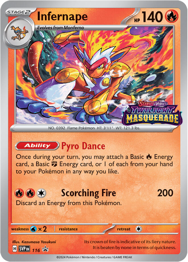 Infernape (116) [Scarlet & Violet: Black Star Promos] | Kessel Run Games Inc. 