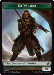 Emblem - Vivien Reid // Elf Warrior Double-Sided Token [Foundations Tokens] | Kessel Run Games Inc. 