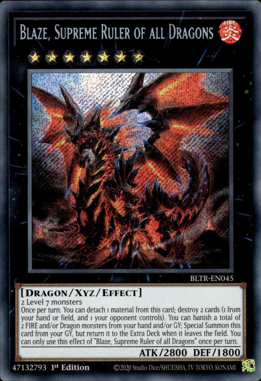 Blaze, Supreme Ruler of all Dragons [BLTR-EN045] Secret Rare | Kessel Run Games Inc. 