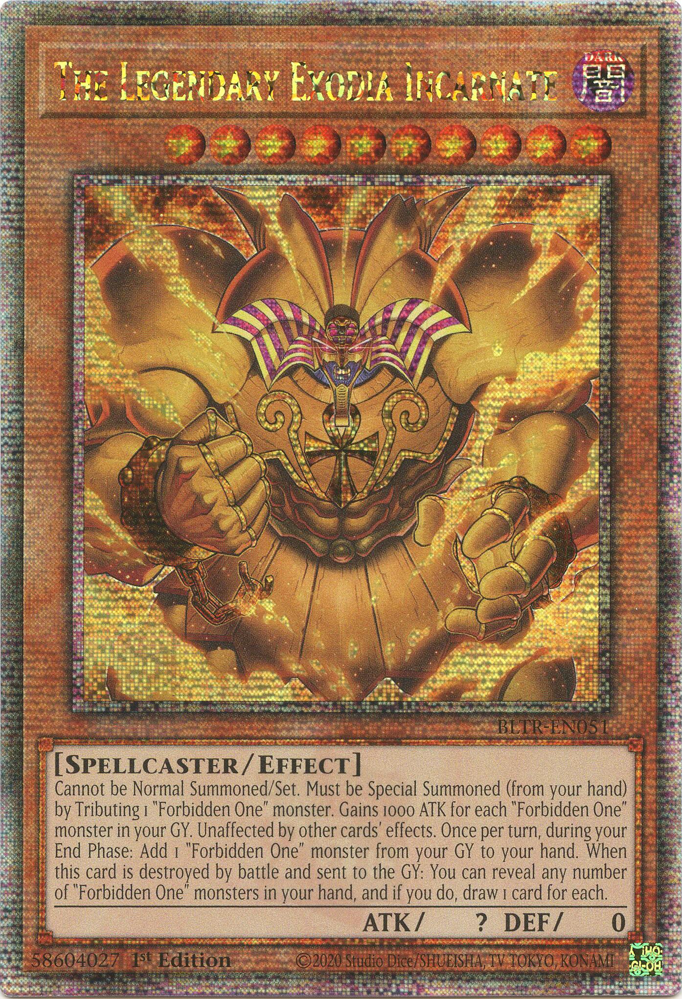 The Legendary Exodia Incarnate (Quarter Century Secret Rare) [BLTR-EN051] Quarter Century Secret Rare | Kessel Run Games Inc. 