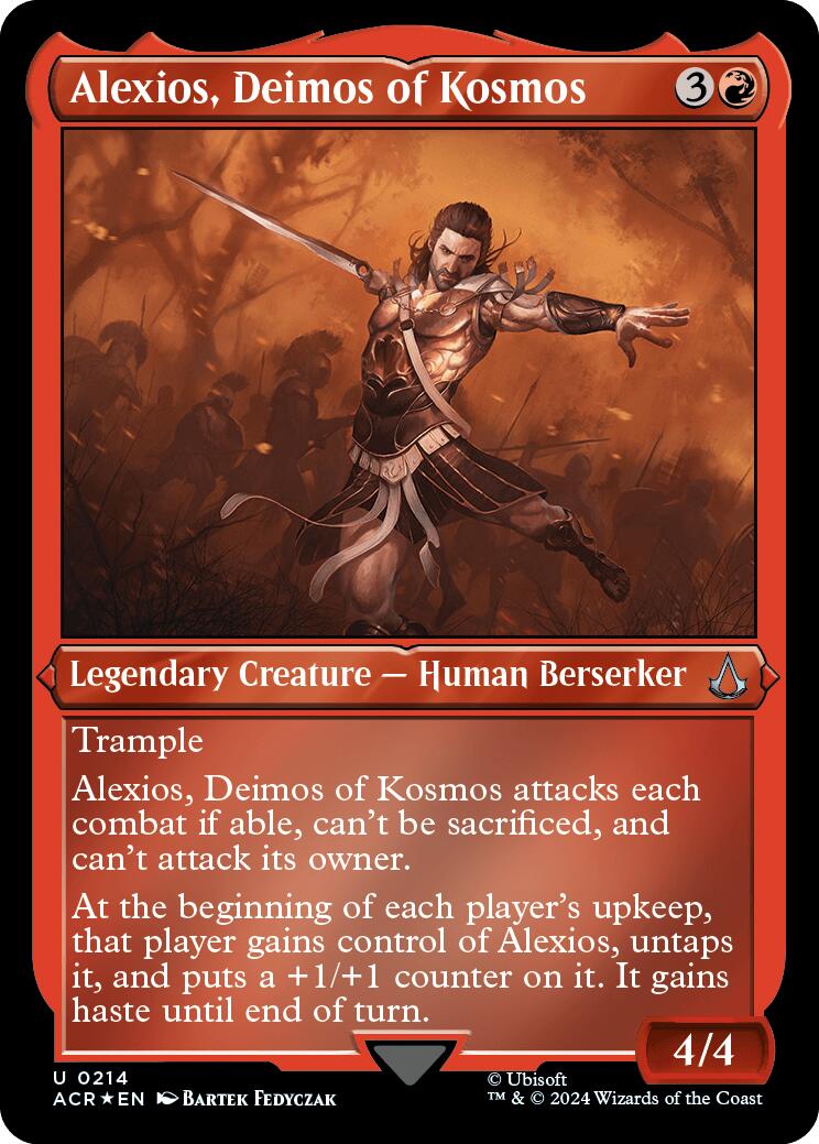 Alexios, Deimos of Kosmos (Foil Etched) [Assassin's Creed] | Kessel Run Games Inc. 